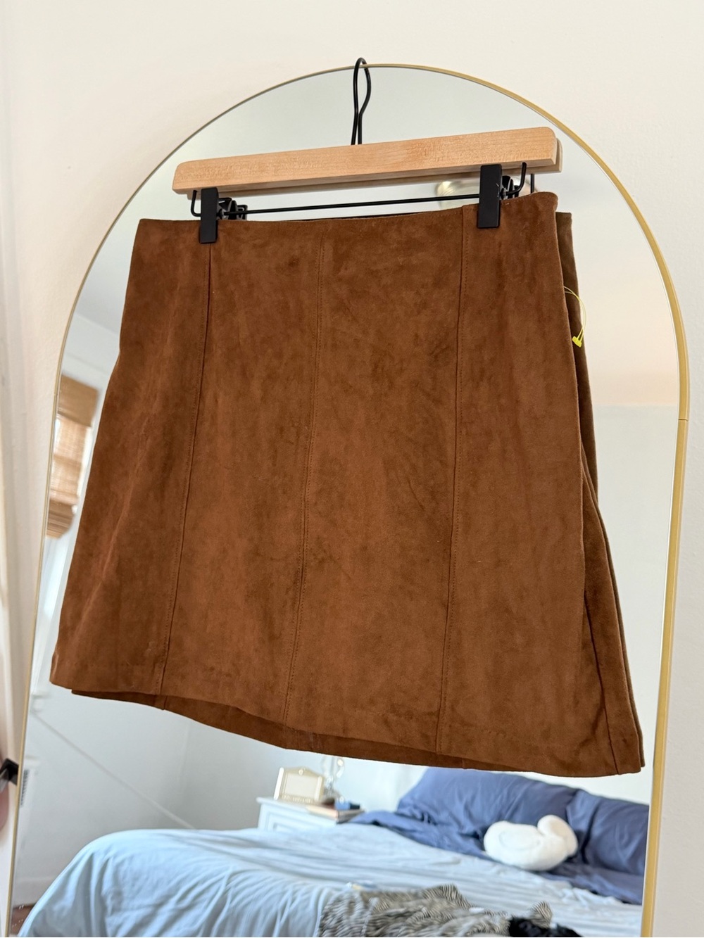 Abercrombie & Fitch Brown Brown Vegan Suede Mini Skirt